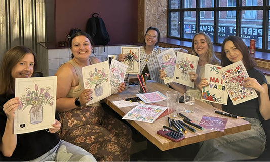 London Lonely Girls Club Colouring and Cocktails Night