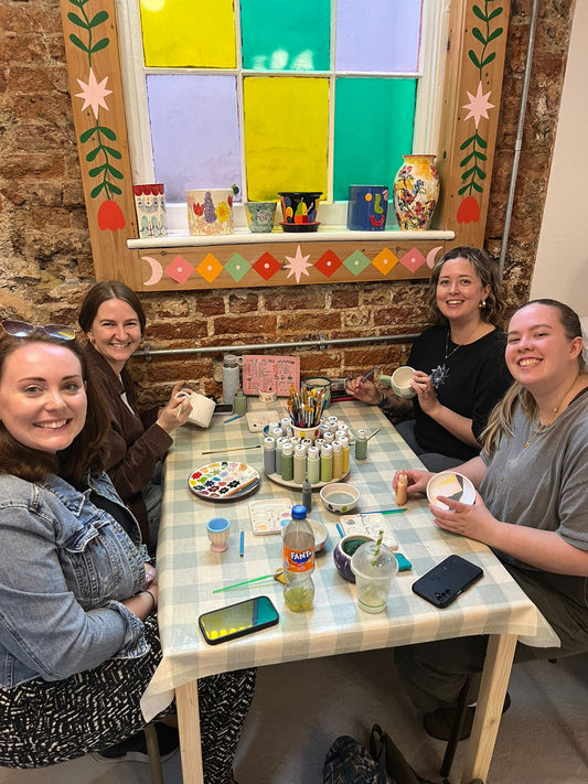 York Lonely Girls Club Pottery Painting Afternoon